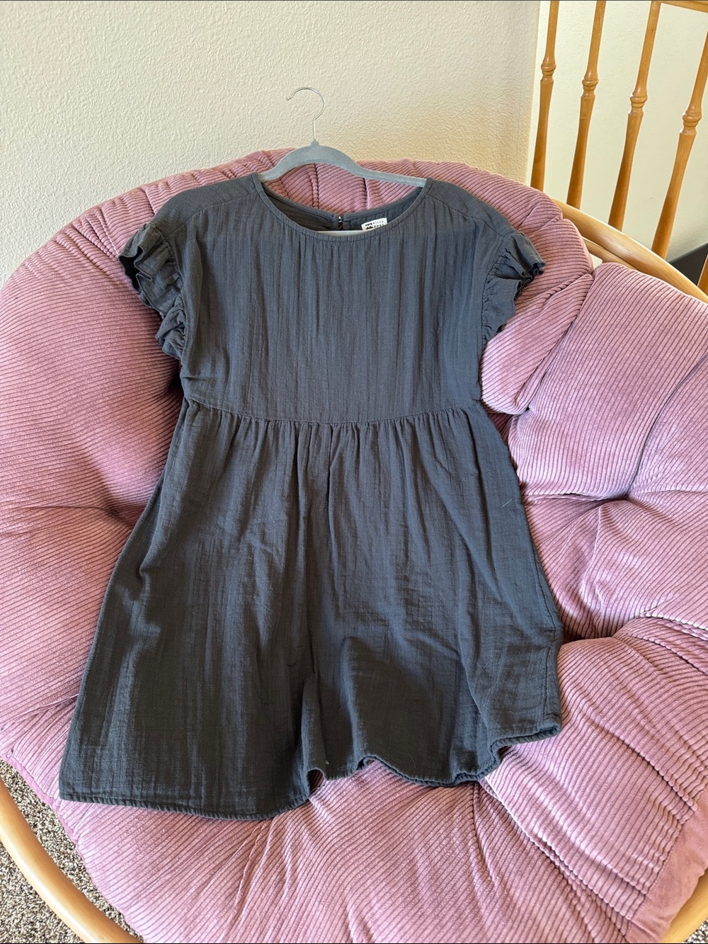 Billabong Black Girls' Short Sleeve Romper